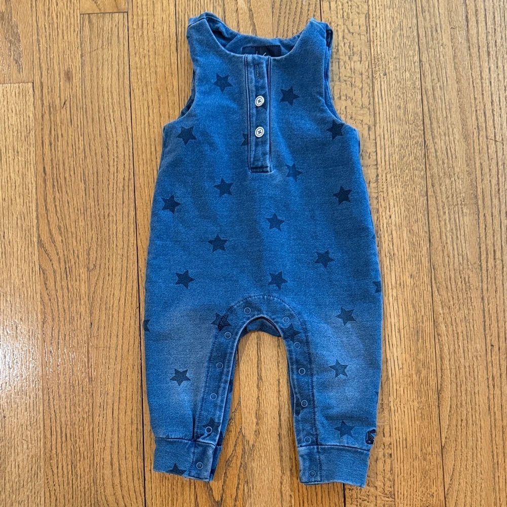 Joules Blue Stars Kids Overalls 3-6 months EUC